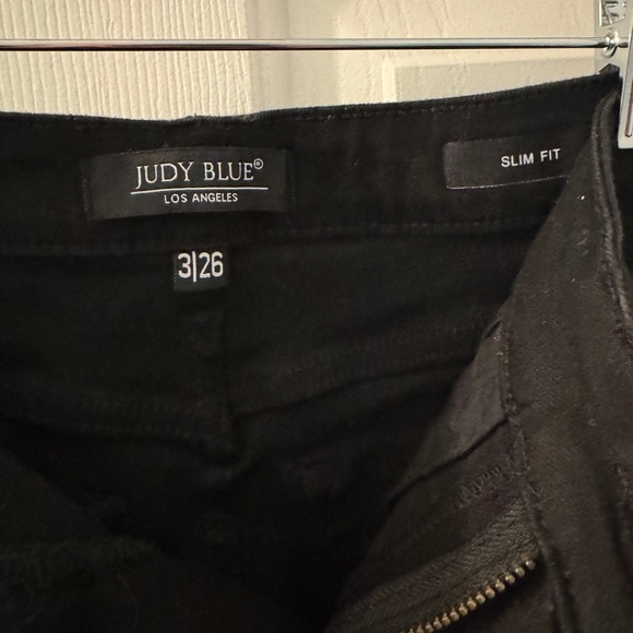 Judy Blue Black Skinny Jeans with Rhinestone embellishments - Sz 3 / 26 - Picture 5 of 10